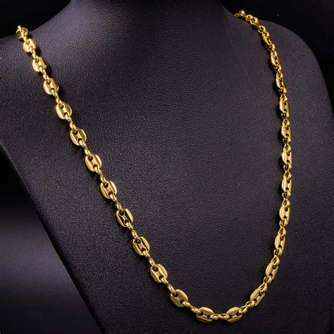 cadena de oro estilo gucci|Collar de cadena Gucci Interlocking de 18 ct.